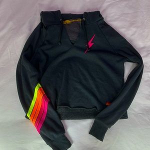 Cropped Aviator Nation hoodie